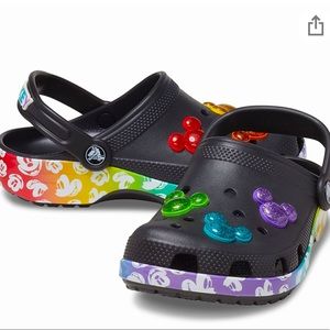 🌈New PRIDE Crocs Unisex-Kids'/Adults Classic Disney Celebration Clog & Jibits🌈